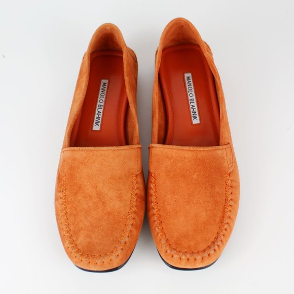 NEW MANOLO BLAHNIK Speed Suede Moccasin Driver